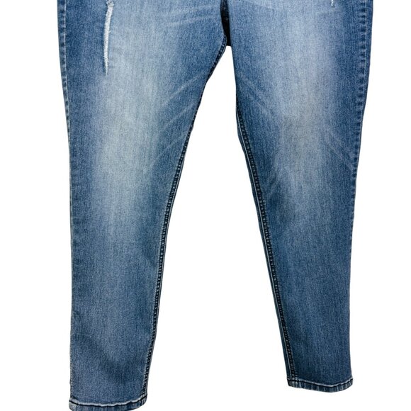 Democracy Womens Jeans Ab Technology Light Wash Stretch Denim Distressed Size 12 - Picture 5 of 12